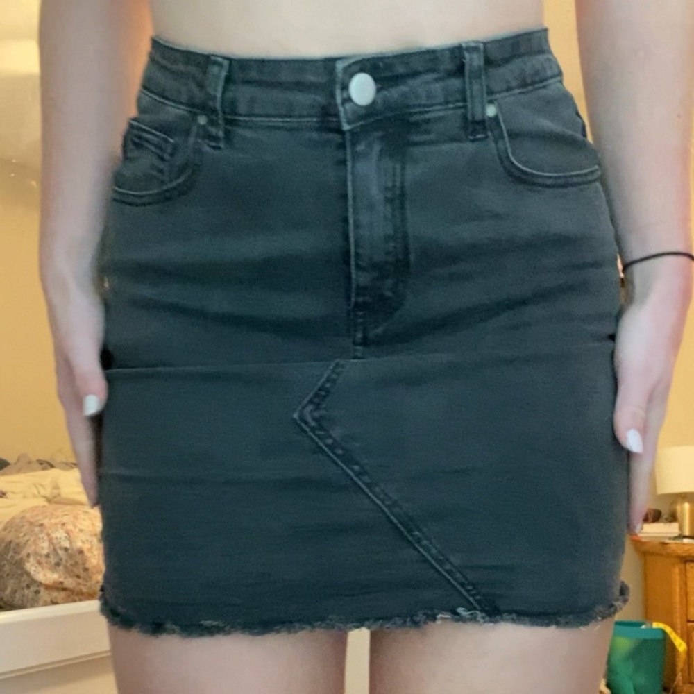 Black Stretchy Denim Skirt Size Medium